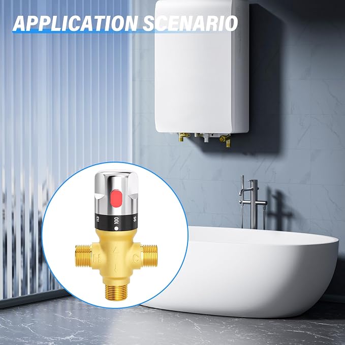 TAILONZ 1/2" NPT Thermostatic Mixing Valve - Image 7