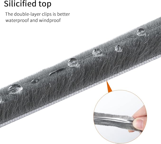 Weather Stripping Door Seal - 5m Brush Weather Stripping - Image 3