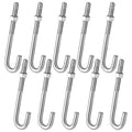 Yaocom 10 Pcs J Bolt with Nut 3/8"-16 x 5 Stainless Steel Concrete Anchors by Yaocom