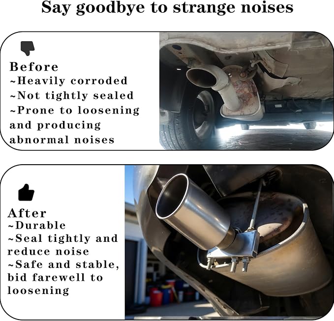 Exhaust Clamp with Hanger fit 3 Inch Universal Exhaust Pipe Rear Muffler Hanger - Image 5