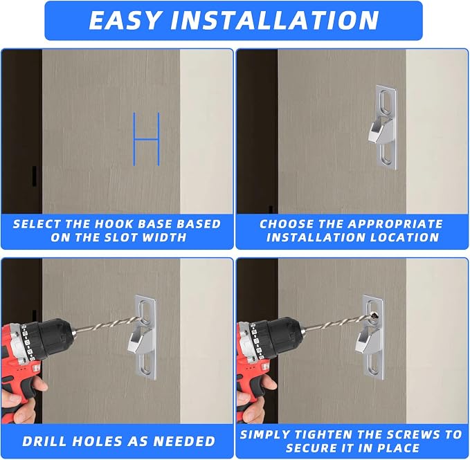 Sliding Door Keeper 1Set Chrome Plated Sliding Glass Lock - Image 5