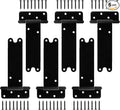 6 Pack 8” Heavy Duty Gate Hinges, 300 Lbs Capacity Black Door Hinges | T Gate by Pubotlu