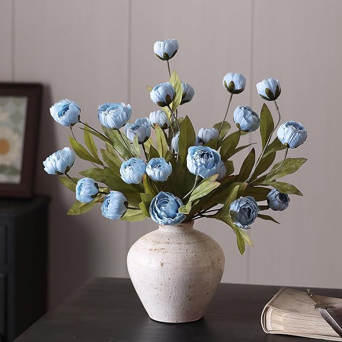 6 Pcs 27" Faux Silk Peony Artificial Flowers Stems - Image 4