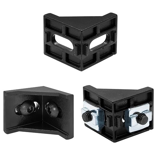 24pcs 4040 Aluminum Extrusion Corner Bracket Black - Image 4
