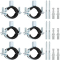uxcell 6 Pcs Adjustable Pipe Bracket Clamp, 1-1/4" Wall Ceiling Mount Split by uxcell