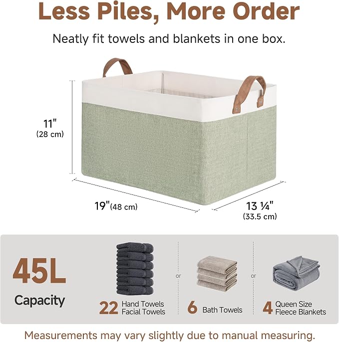 StorageWorks Closet Storage Bins, Extra Large, Metal Frame, Collapsible - Image 6