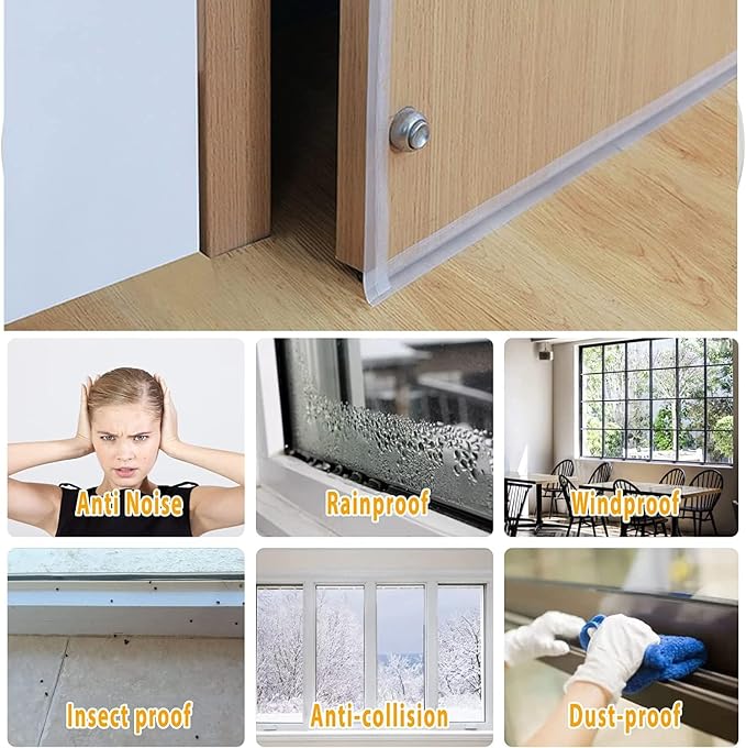 33.5 Ft Weather Stripping Door Seal Strip, Silicone Tape - Image 4