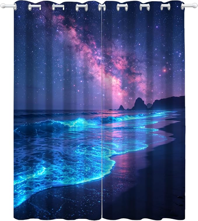 Fluorescent Beach Blackout Curtains - Image 4