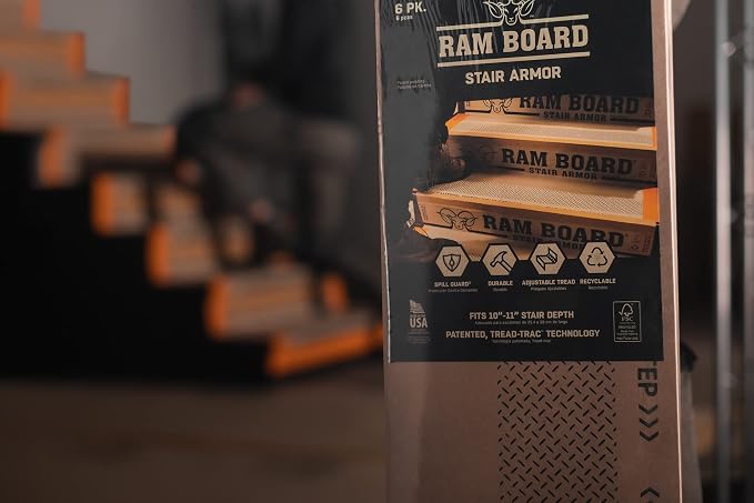 Ram Board Stair Armor for Temporary Stair Protection, 1.58 feet x 2.83 feet - Image 6