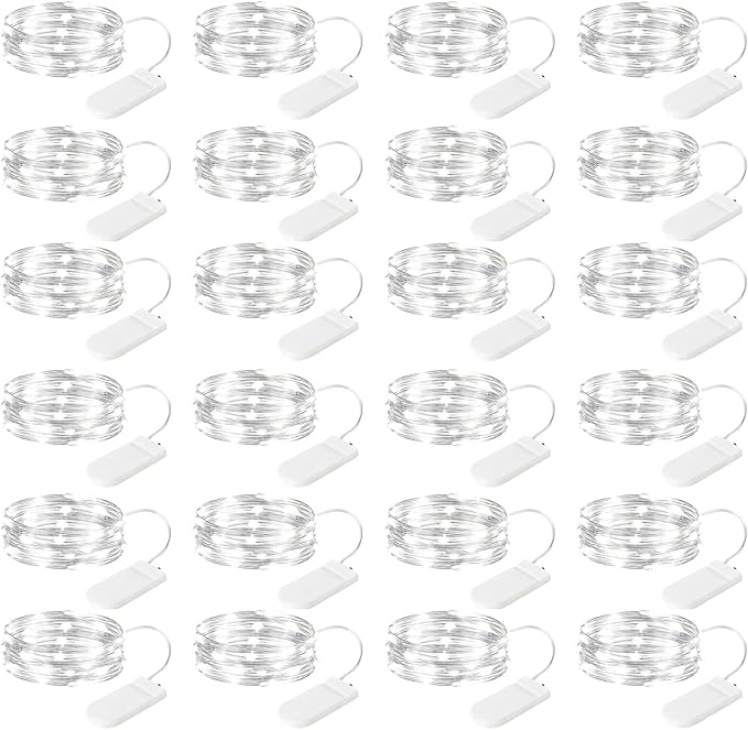 Brightown 24 Pack Fairy Lights Battery Operated - 7Ft 20 Led Mini String Lights by Brightown