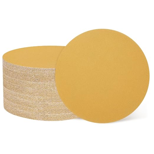 HARFINGTON 50 Pcs 6 Inch Sanding Discs 220 Grit Yellow Aluminum Oxide | Hook by HARFINGTON