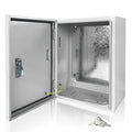 Electrical Box 20 x 16 x 10 Inch Indoor Outdoor Electrical Enclosure Box Steel by Fsehyue