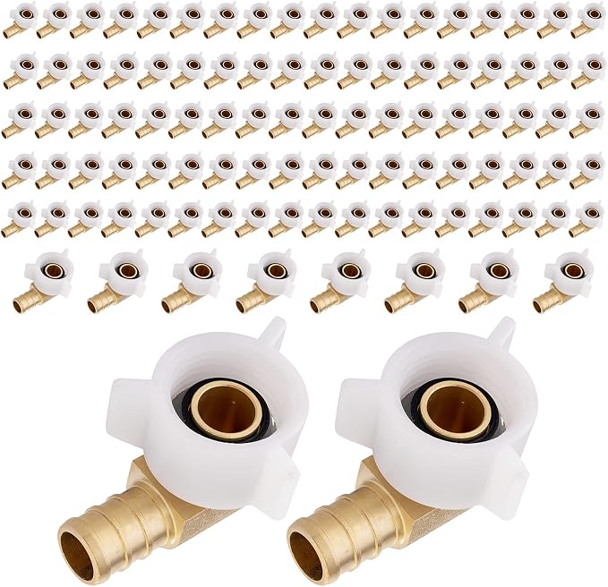EFIELD Pex Crimp 3/4" Pex X 3/4" Female NPT Swivel Elbow Adapter Brass Fittings by EFIELDPEXTUBING