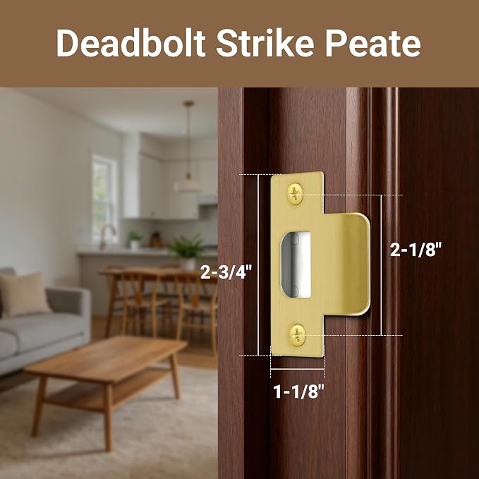 2 Pack Standard T-Strike Door Strike Plate - Image 3