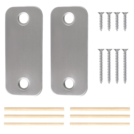 1" x 2-1/4" Door Hole Cover Plate, Stainless Steel Door Strike Filler Plate | by BonKuDoo