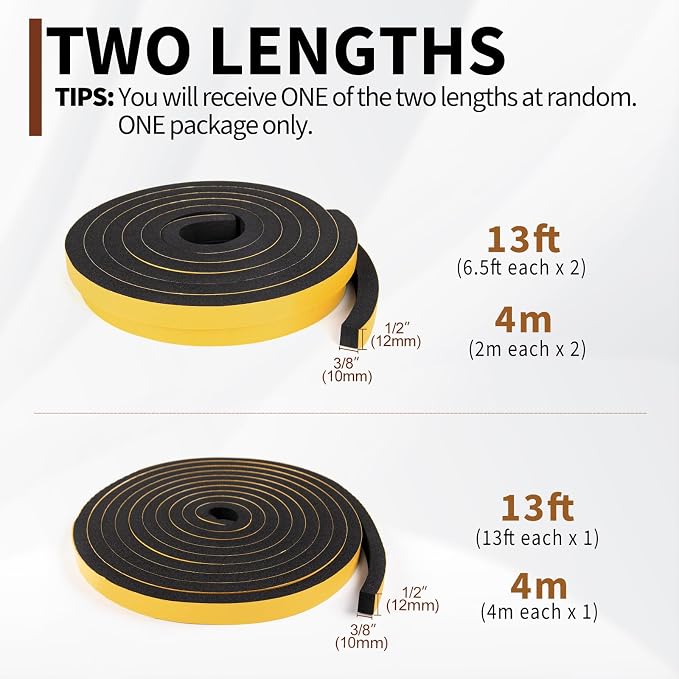 Yotache Foam Tape Weather Stripping - Image 4
