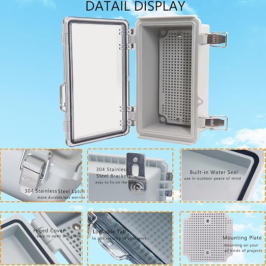 IP67Junction Box, ABS Plastic Outdoor Waterproof Box Electrical Enclosure - Image 3