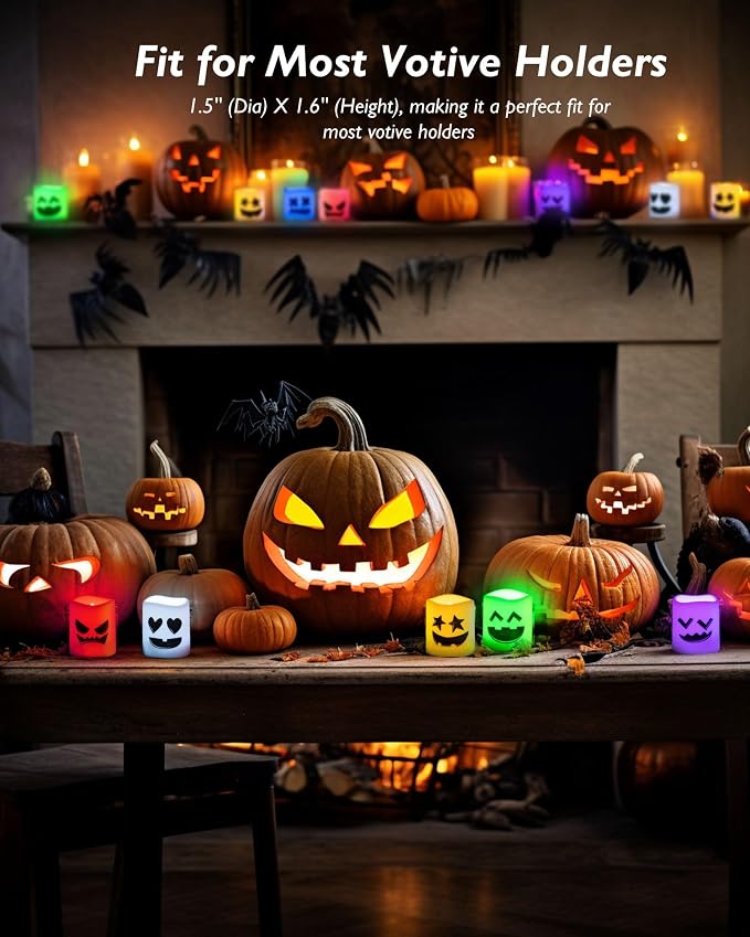 Homemory 24Pack Color Changing Halloween Flameless Candles, 200+ Hours LED - Image 4