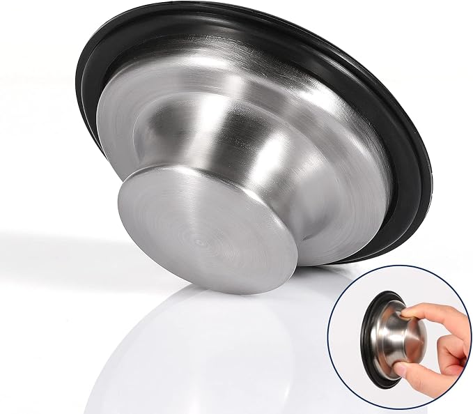 RQYEKDO 3-1/2" Garbage Disposal Stopper Stainless Steel Universal Sink Plug by rqyekdo