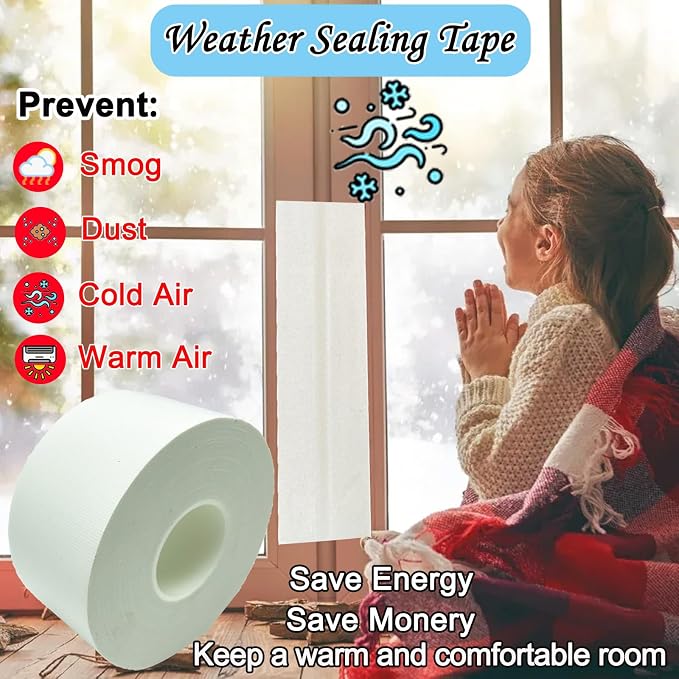 Window Weather Sealing Tape, Waterproof AC Insulation Air Conditioner Sealing - Image 5