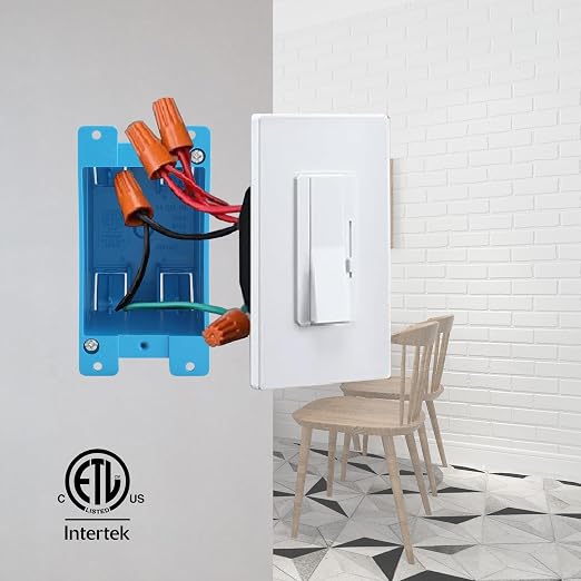 18 Pack Single Gang Electrical Outlet Box, Old Work Box, 14 Cubic Inch Plastic - Image 4