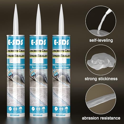 E-SDS Polyurethane Concrete Crack Filler Self-Leveling Cement Repair Seal | - Image 4