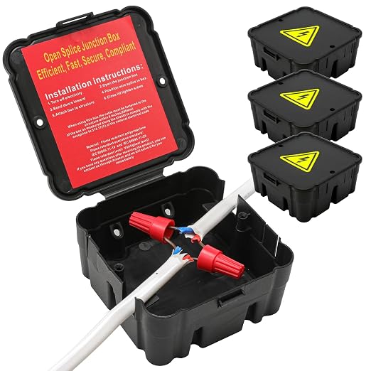 Black Open Splice Junction Box，Open Splices Repair Open Splices, 5 Second by Unknown