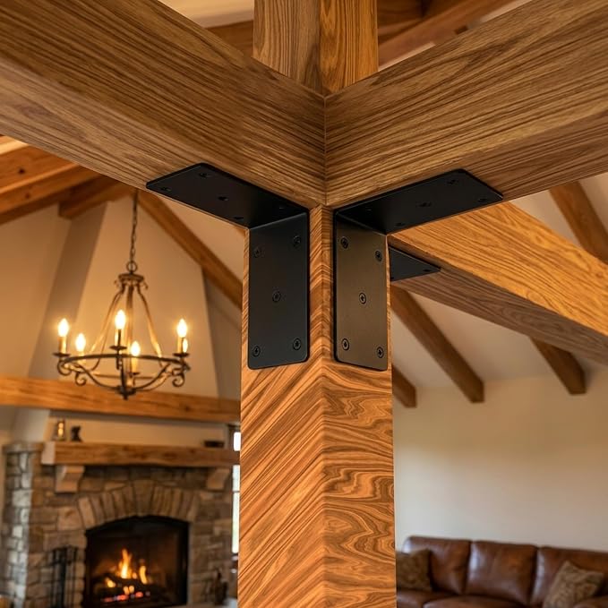 5x5 Heavy Duty Shelf Brackets, L Shaped Bracket 90 Degree Corner Brace | L - Image 6