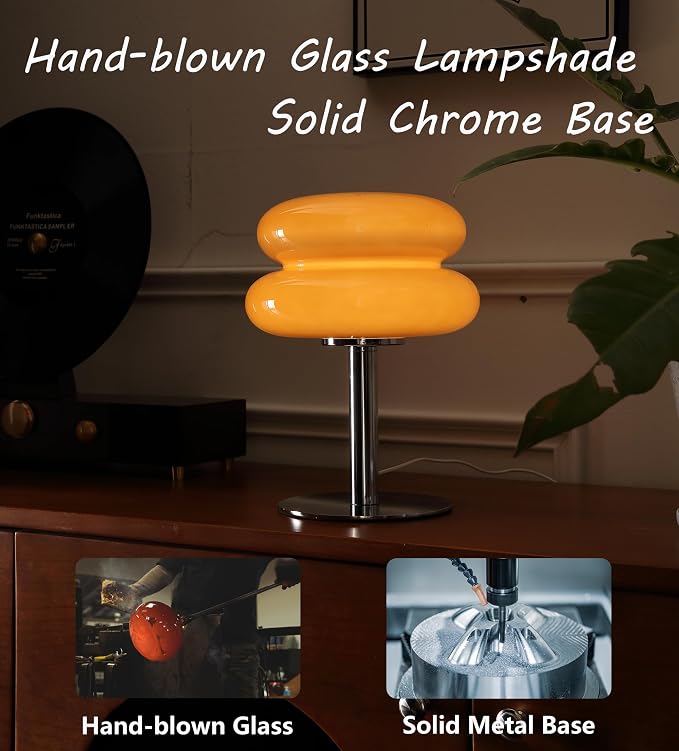 Glivpny Mushroom Table Lamp, Mid Century Modern Decor Lamp | Cool Desk Lamps - Image 3