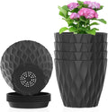 Meowell 6 inch Plant Pots, 5 Pack Flower Pots by Meowell
