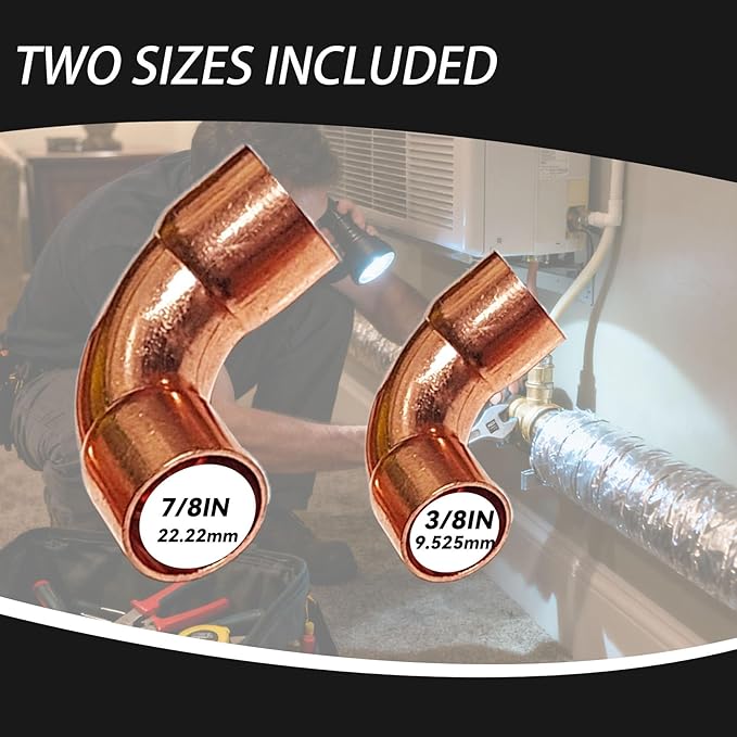 3/8 & 7/8 HVAC Copper Fittings Kit - Image 3