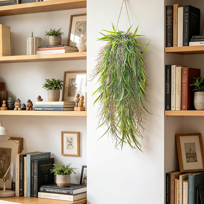 4Pcs Fake Hanging Fern Plants for Outdoors, UV Resistant Artificial Ferns - Image 2