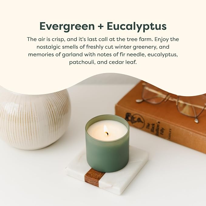 Dignity Series Evergreen & Eucalyptus Bourbon Scented Candle | 35 Hour Burn - Image 3