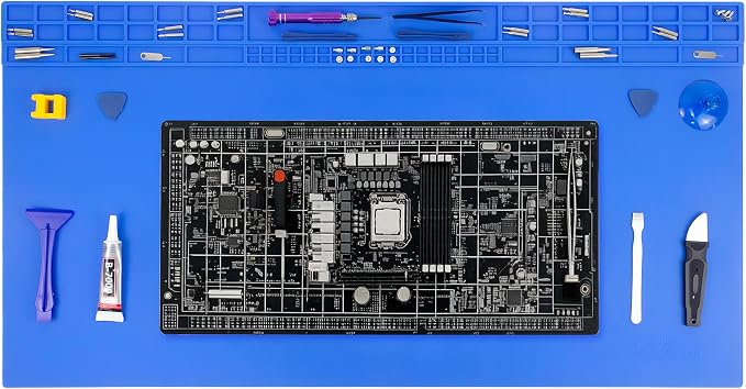 Extra Large Soldering Mat, 32.3’’x16.6’’ Large Silicone Solder Mat, 932℉ Heat by Huuandkele