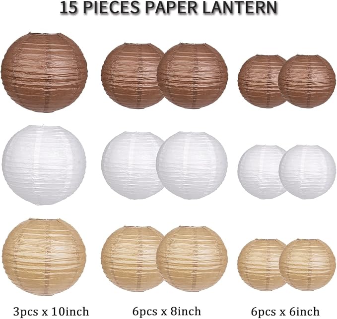 Paper Lanterns Decorative, Round Hanging Paper Lanterns Decorations - Image 2