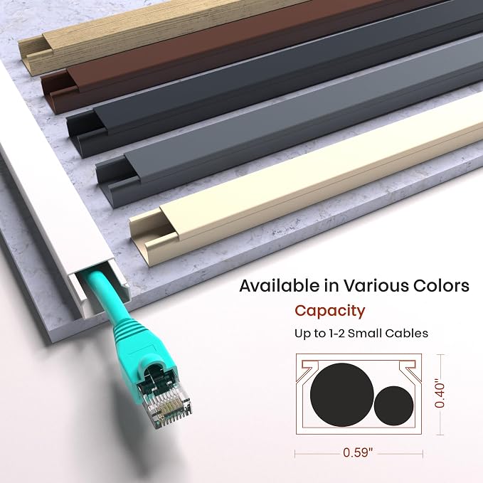 One Cord Channel Cable Concealer - 315in One-Cord Cover - Image 2