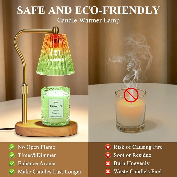 Red Green Candle Warmer Lamp - Image 6
