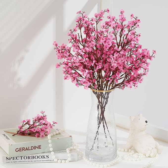 5 Pcs Fake Flowers, Real Touch Babys Breath Artificial Flowers, Full Baby - Image 6