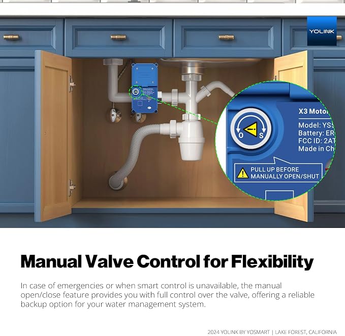 NSF Certified YoLink Leak Protection Kit, 3/4" Battery-Powered Shutoff Valve w/ - Image 8