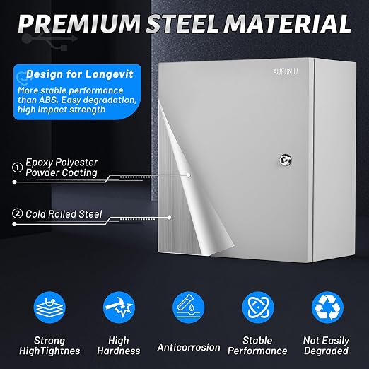 Steel Electrical Junction Box, Outdoor & Indoor Universal Project Box - Image 2