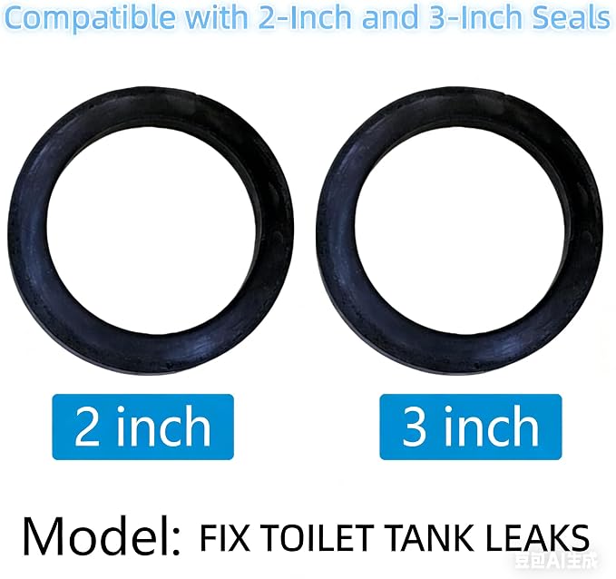 Universal Toilet Tank to Bowl Repair Kit, Fits 2" & 3" Flush Valve Openings - Image 3