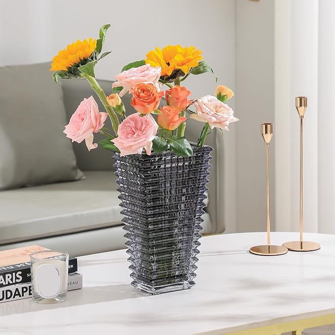 MCMCNCUIU Crystal Glass Vase, Large Crystal Vases - Image 4