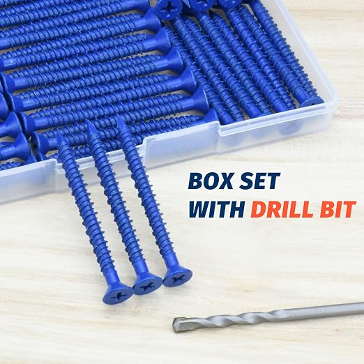3/16" x 2-1/4" Concrete Screw Anchor, Cement or Stucco - Image 5