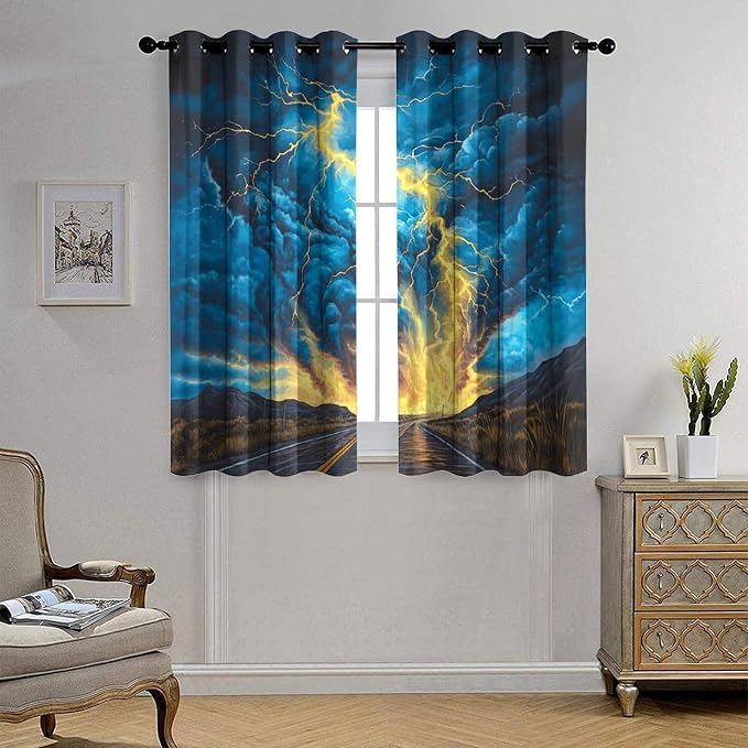 Fantasy Lightning Road Blackout Curtains - Image 4