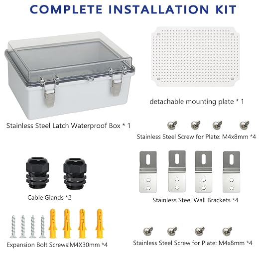 Electrical Junction Box, IP67 Waterproof Outdoor Box ABS Plastic Enclosure - Image 7