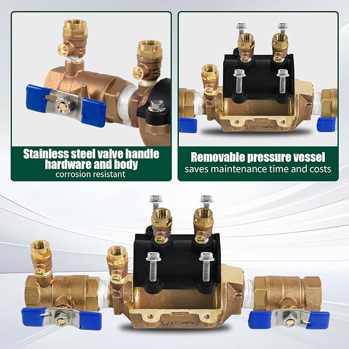 34-350 3/4" 350 Double Check Backflow Preventer, Back Flow Valve, Double Check - Image 2
