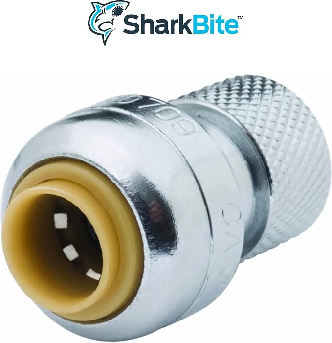SharkBite 1/4 Inch x 3/8 Inch Compression Stop Valve Connector, Push to Connect - Image 2
