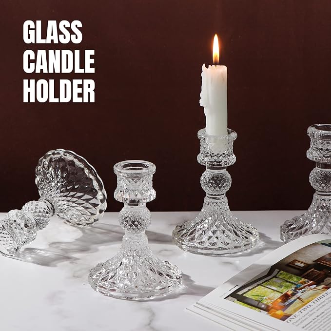 Candlestick Holders Set, Spring Party, Romantic Dinner, Festival & Windowsill - Image 2