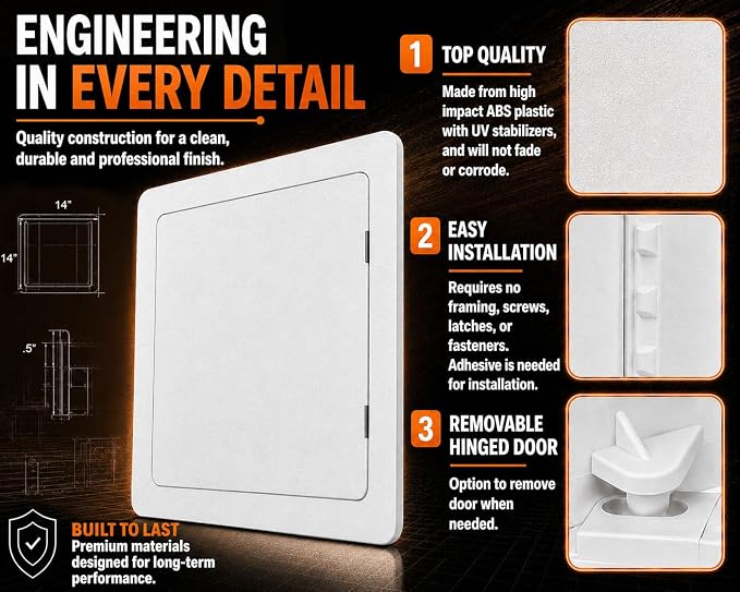 Morvat Access Panel 14x14 Inch for Drywall & Ceiling - Image 4