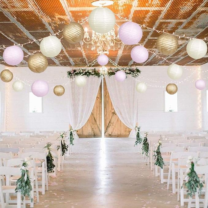 Paper Lanterns Decorative, Round Hanging Paper Lanterns Decorations - Image 6